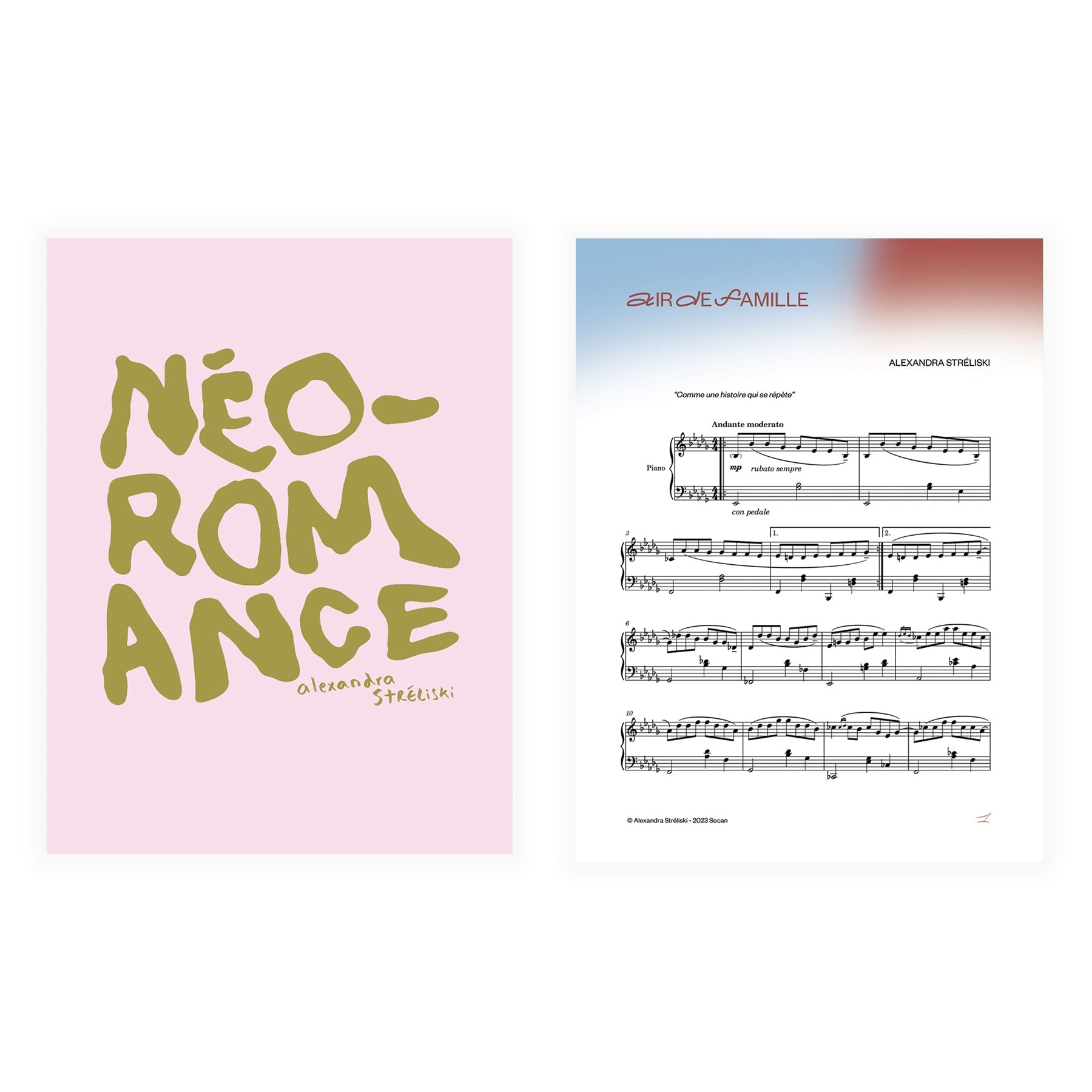 Digital Sheet Music (Individual Compositions + MP3): Néo–Romance